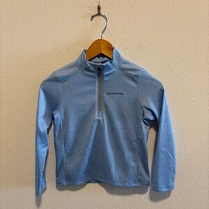 Vineyard Vines Light Blue Striped Quarter-Zip Pullover kids boys Sankaty